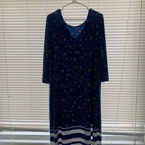 Leota sailboat dress sz4x Dia and Co exclusive
